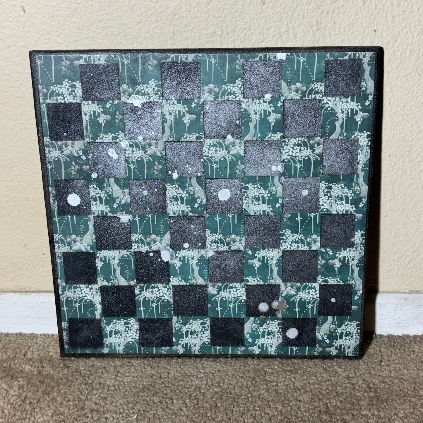 Chrome Green - Scrapbook Chess Board