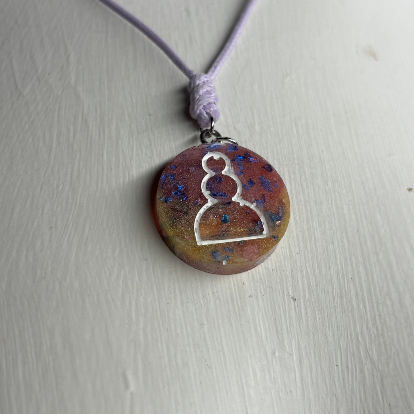 Fancy Pawn - Handmade Resin Chess Necklace