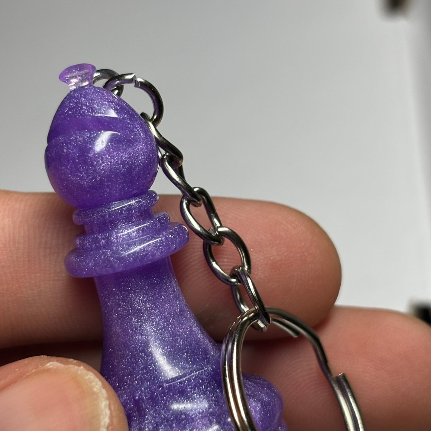 Purple Bishop - Handmade Resin Keychain