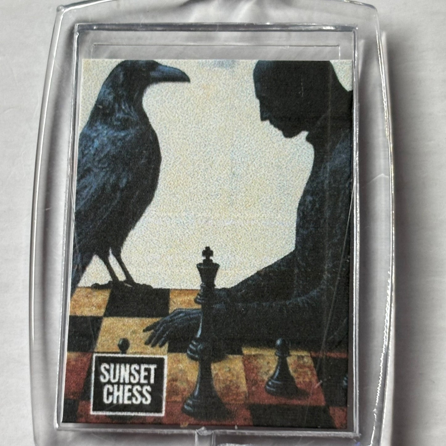 Bird vs Man - Chess  Photo Keychain