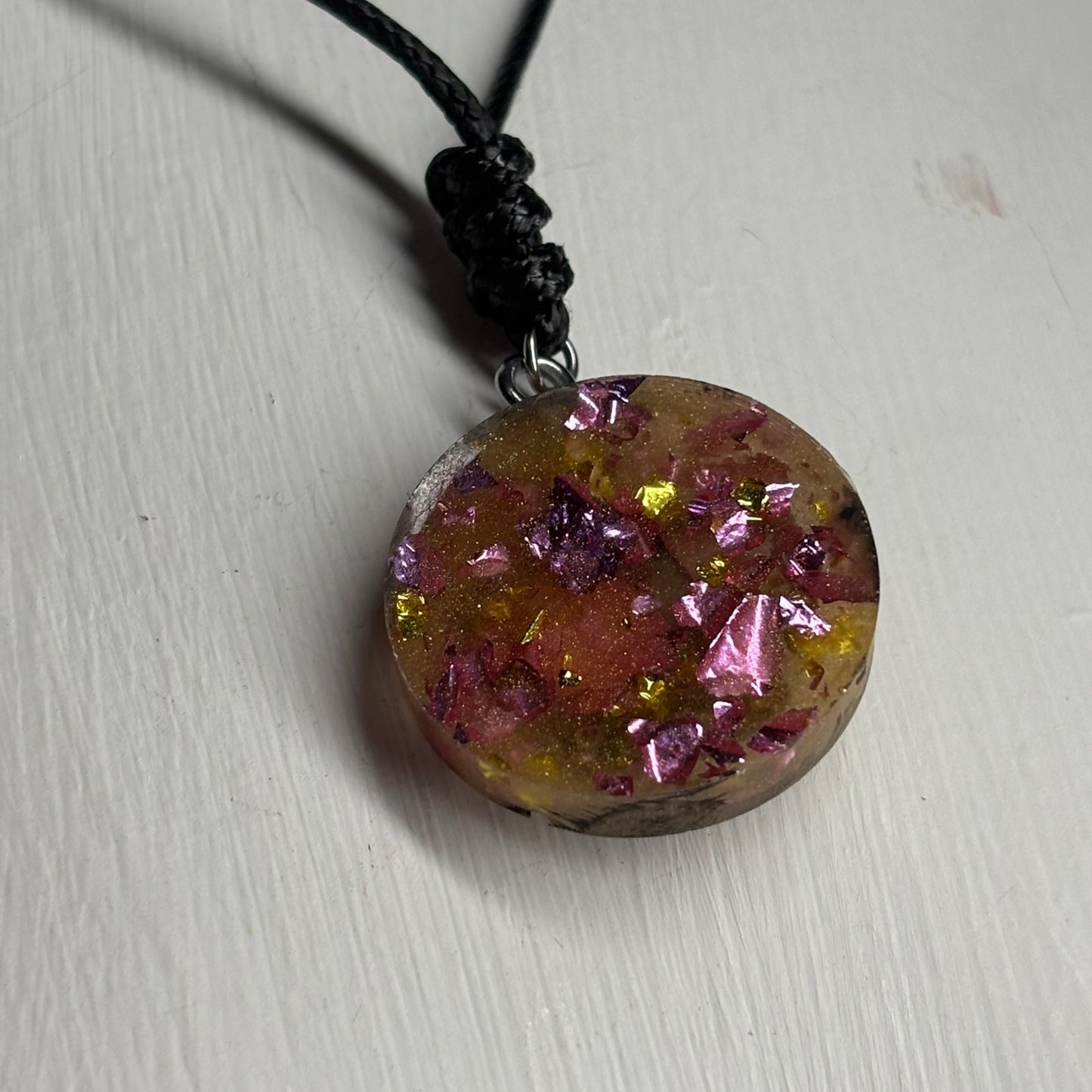 Crystal Brown King - Handmade Resin Chess Necklace