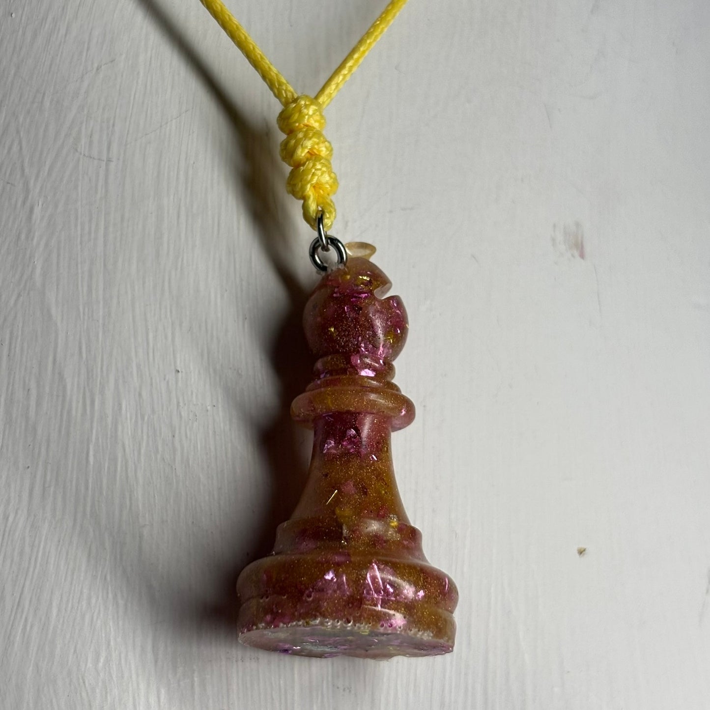 Royal Bishop - Handmade Resin Chess Necklace