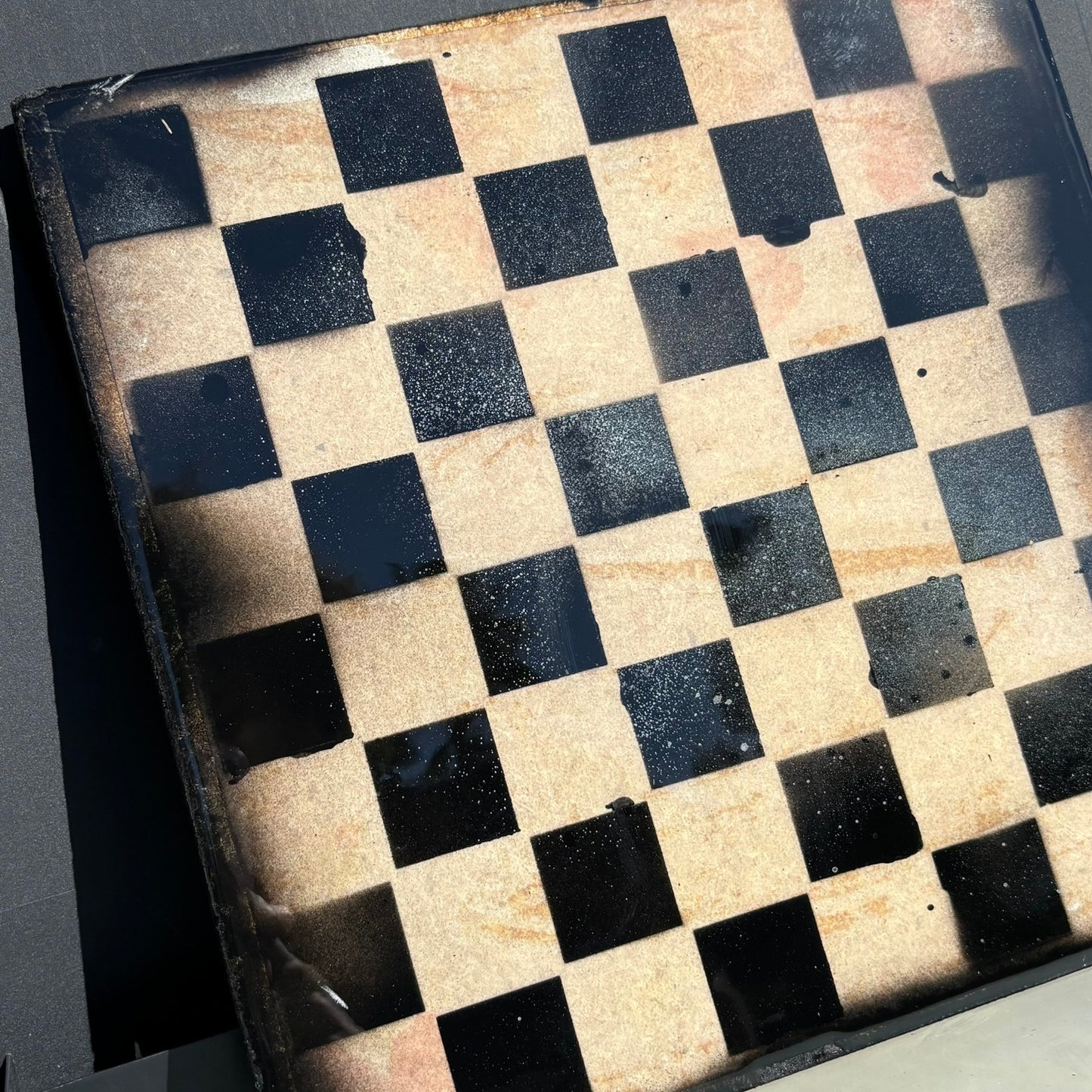 Simple Cream - Resin Coated Chess Board