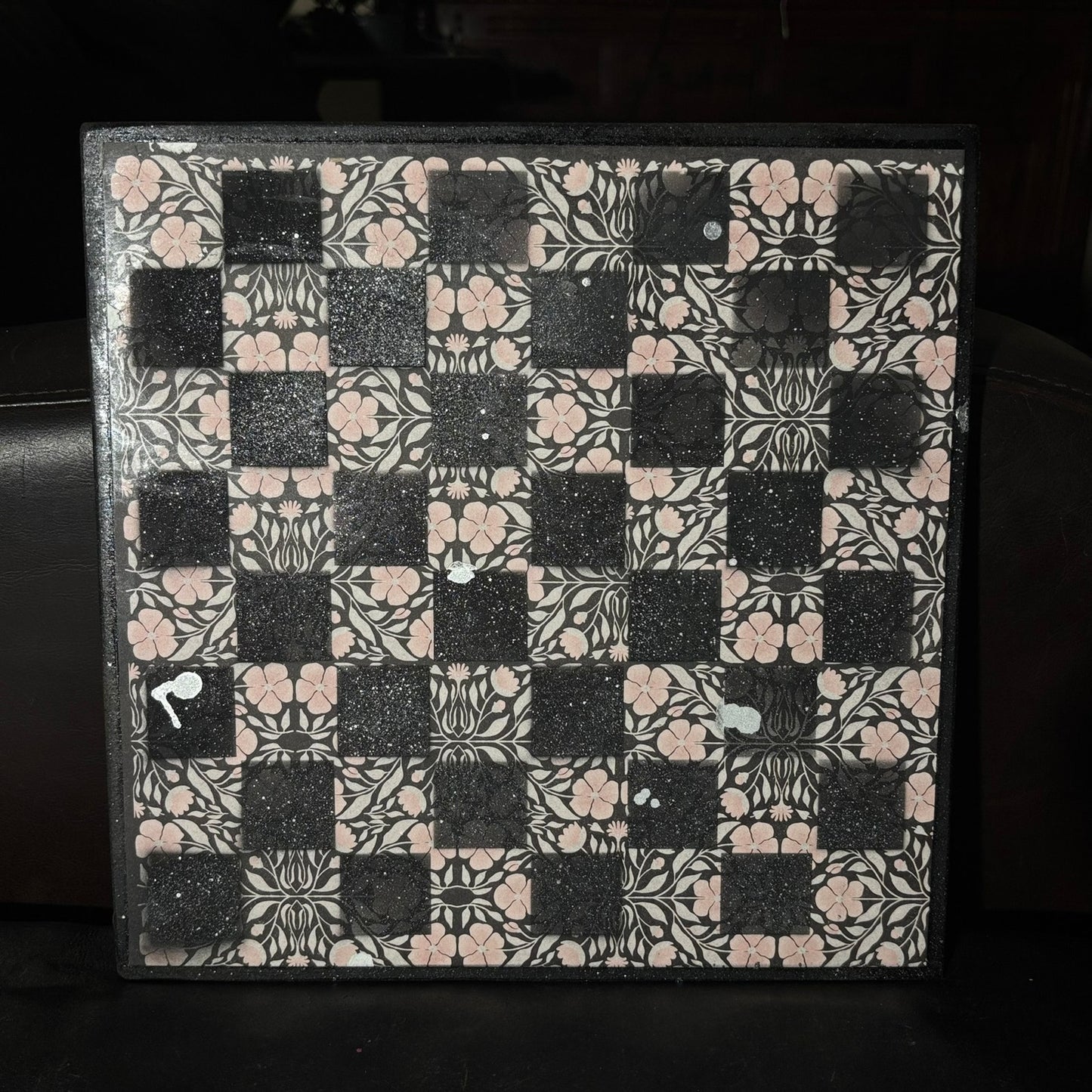Vintage Chrome Mist - Scrapbook Chess Board