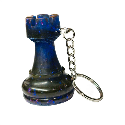 Midnight Rook - Handmade Resin Keychain - Large Edition