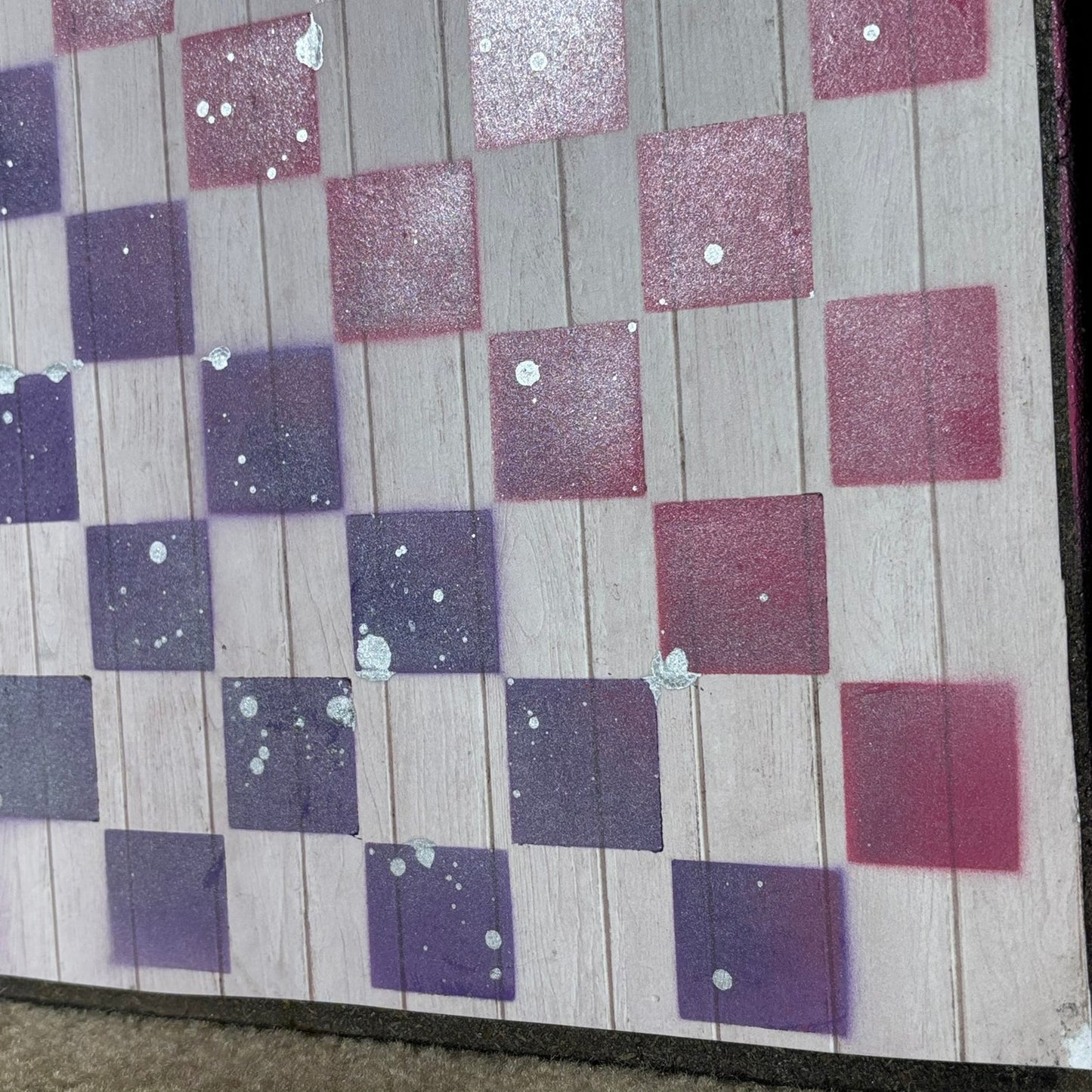 Purple Pink - Scrapbook Chess Board