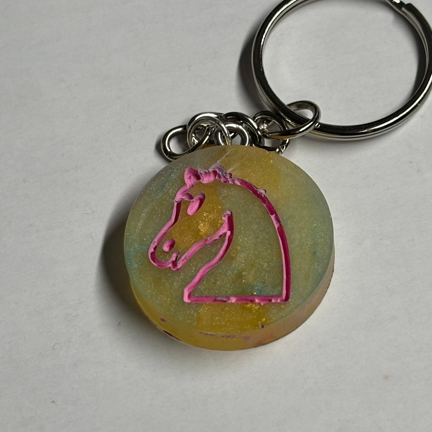 Yellow/Green Knight - Handmade Resin Keychain