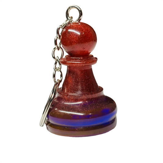 Beautiful Violet Pawn - handmade Resin Keychain - Large Edition