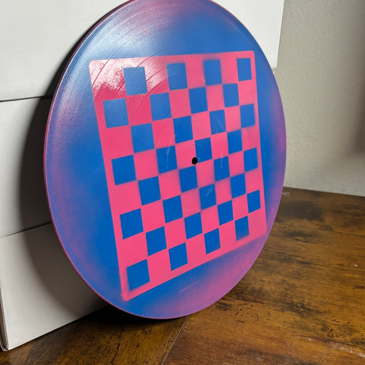 Blue & Pink - Vinyl Chess Board