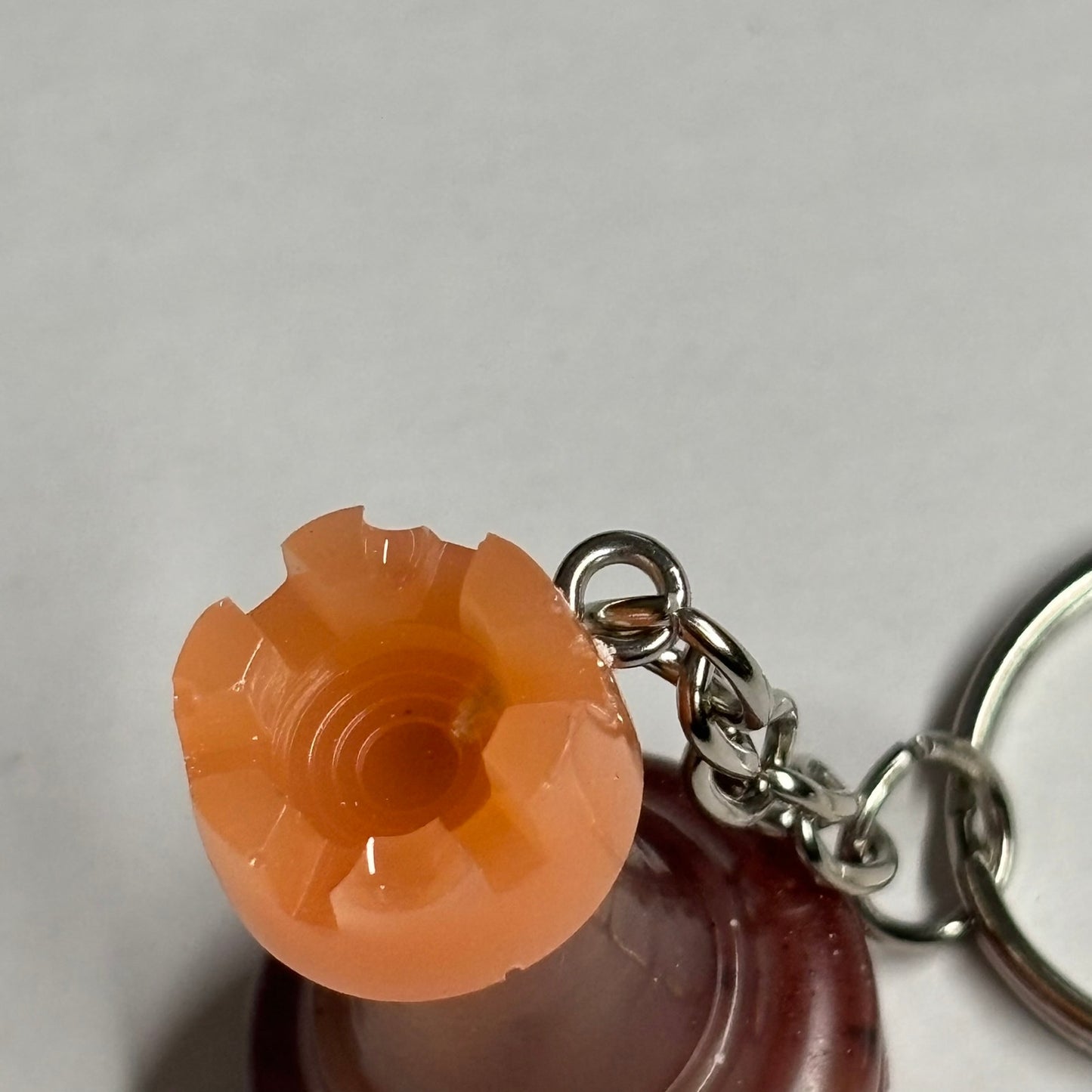 Orange Brown - Handmade Resin Keychain