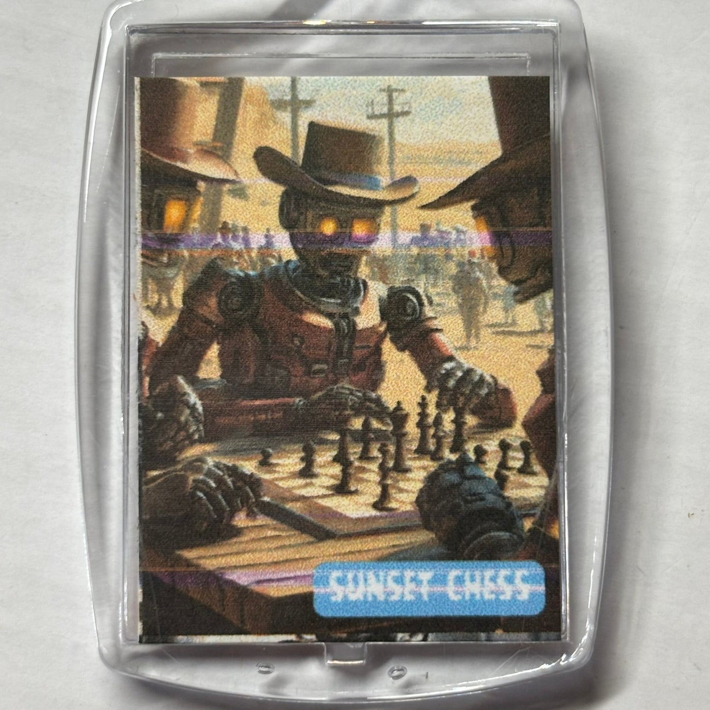 Robot Cowboys - Chess  Photo Keychain