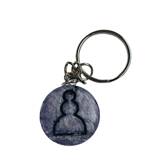 Midnight Purple Pawn - Handmade Resin Keychain