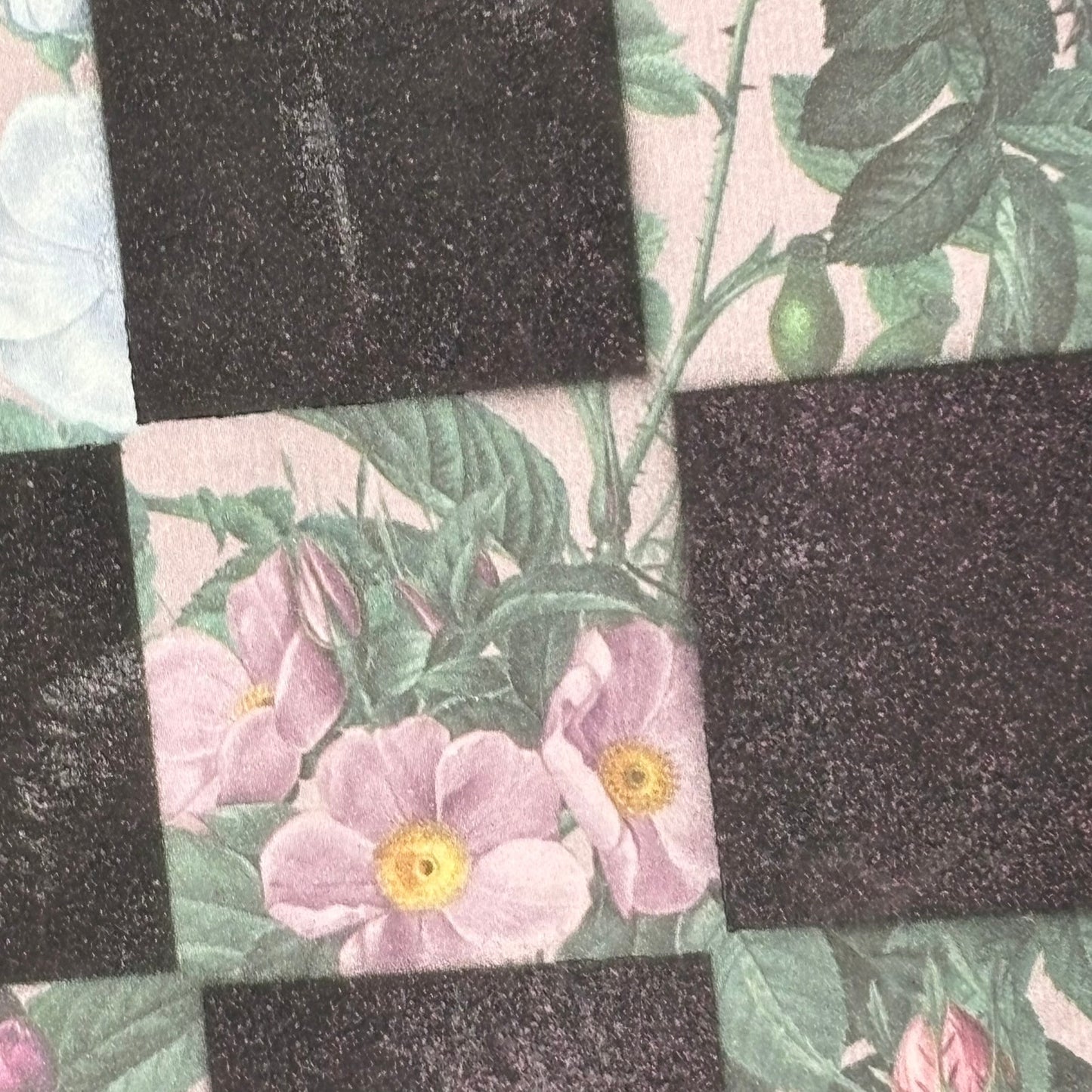 Pink & Green Flowers - Scrapbook Chess Board