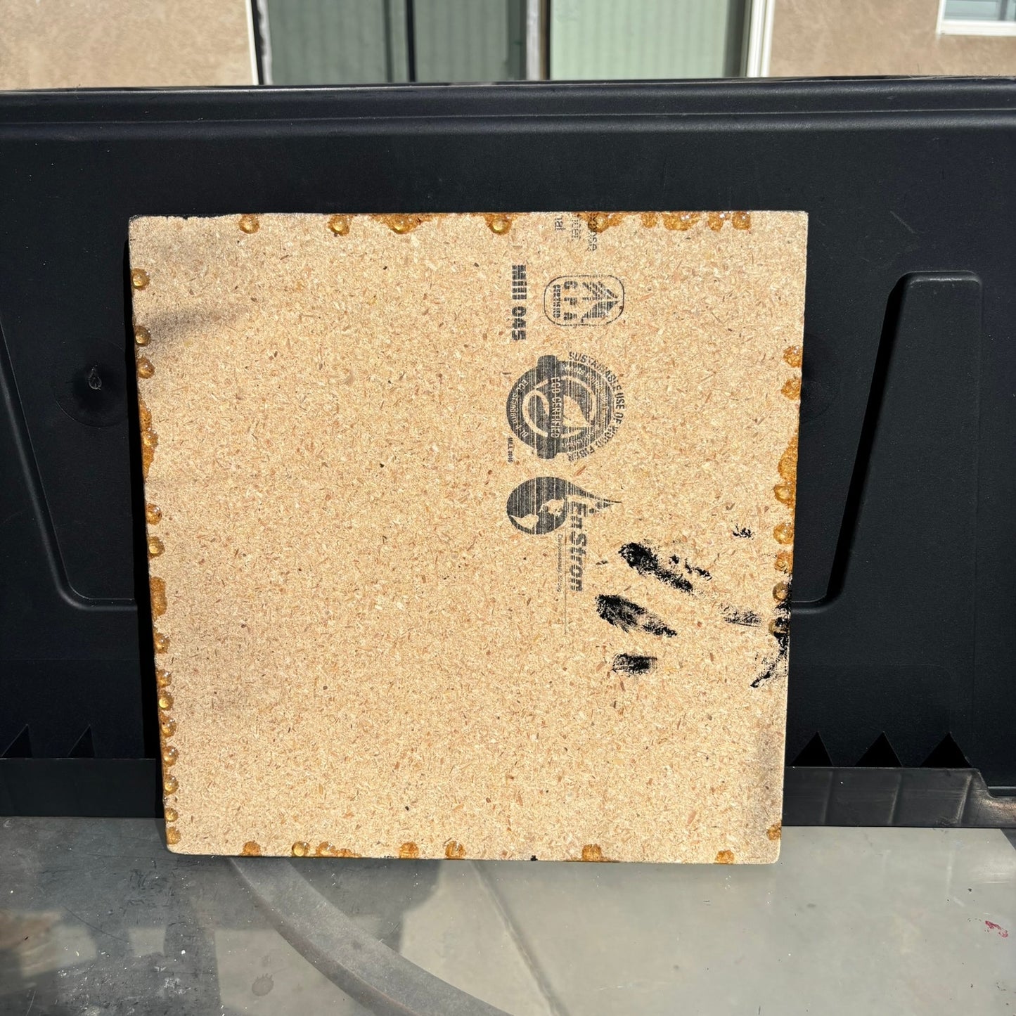 Orange & Black - Resin Coated Chess Board