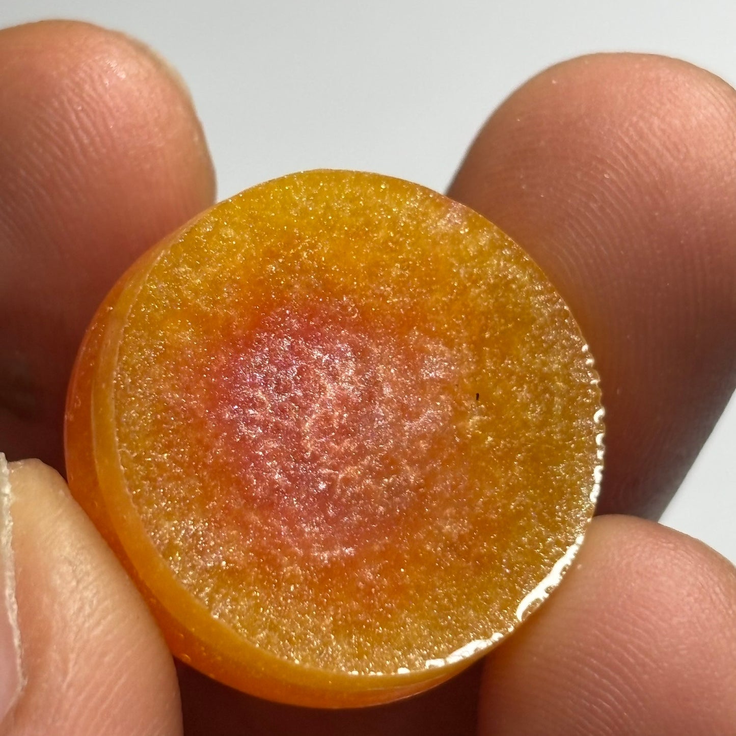 Sunset Peach Bishop - Handmade Resin Keychain