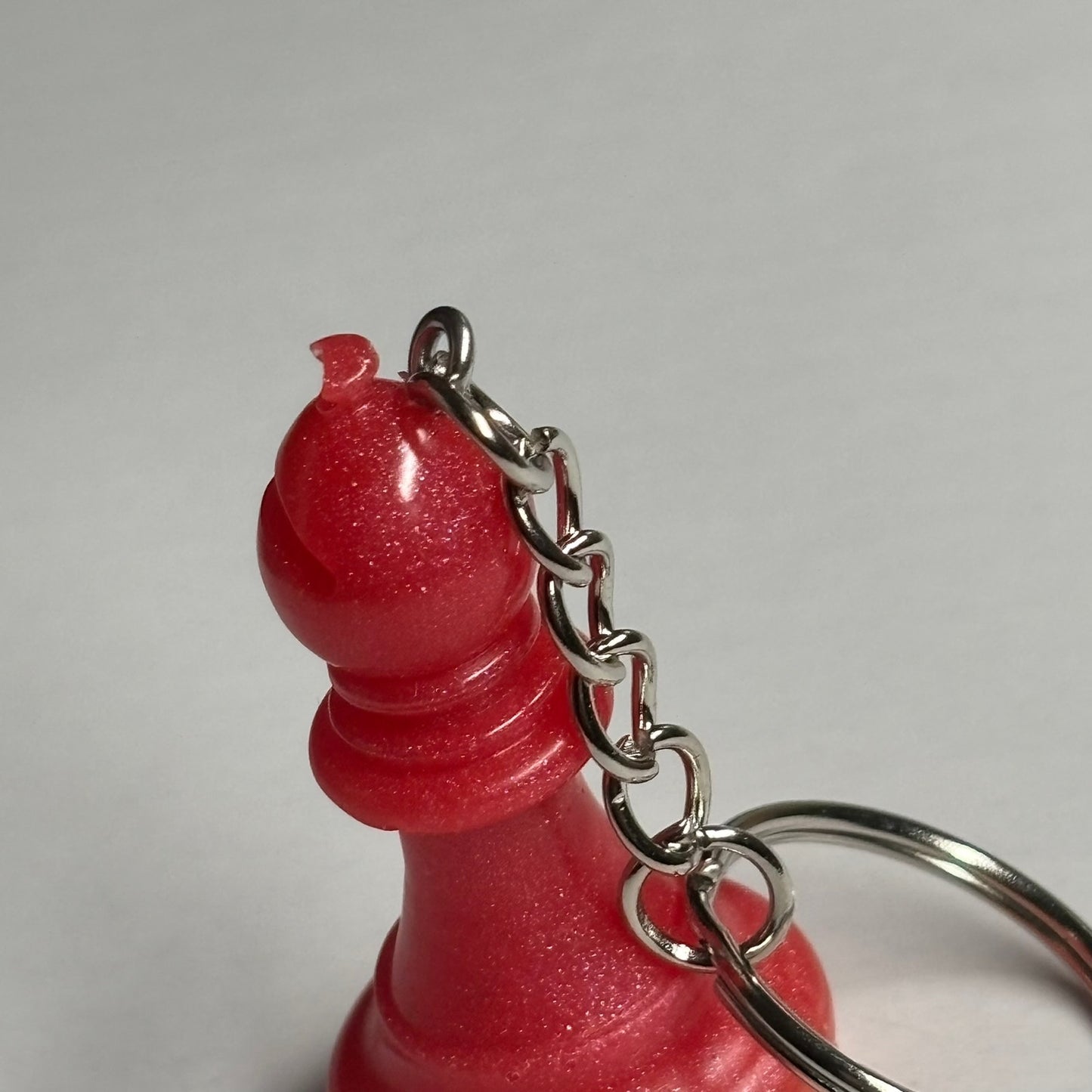 Fire Red - Handmade Resin Keychain