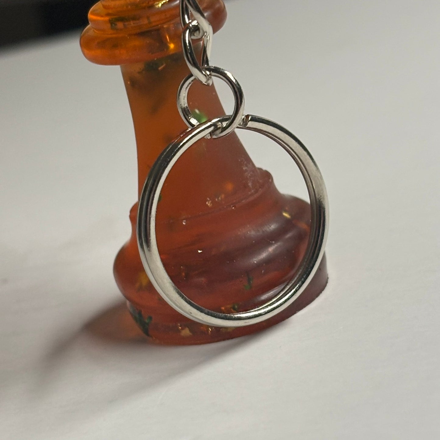 Dark Amber King - Handmade Resin Keychain