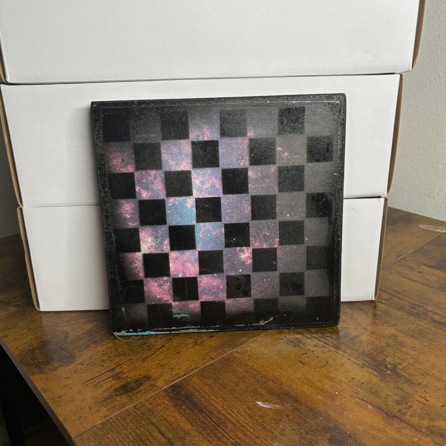 Green Yellow Hue - Painted Double Sided Chess Board