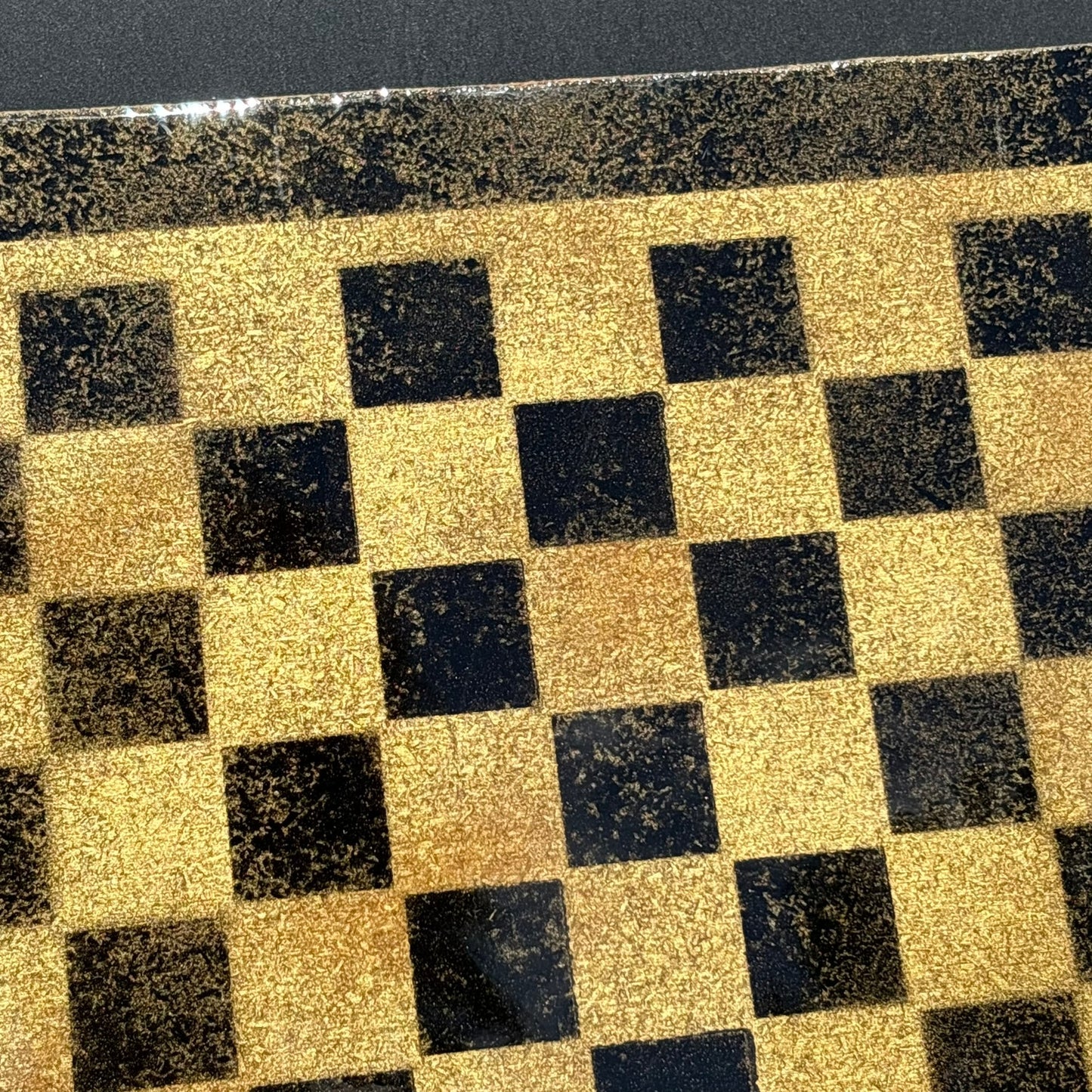 Gold & Black - Resin Coated Chess Board