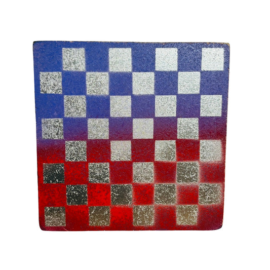 Purple & Red Chrome - Painted Double Sided Chess Board