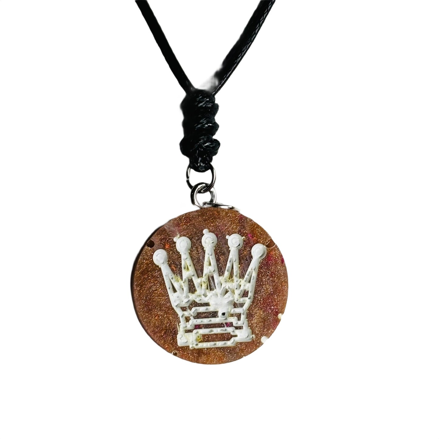 Yellow Sunshine Queen - Handmade Resin Chess Necklace