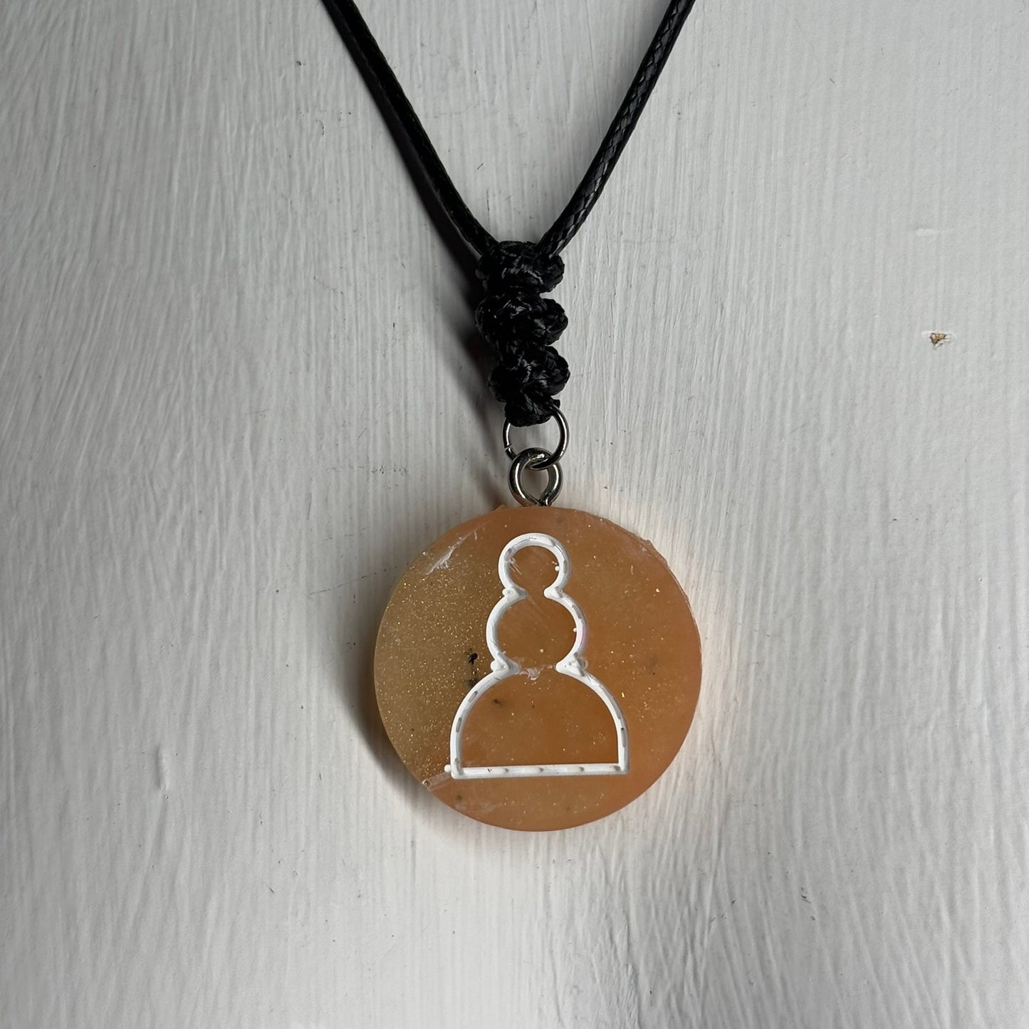 Banana Yellow Pawn - Handmade Resin Chess Necklace - Flat Edition