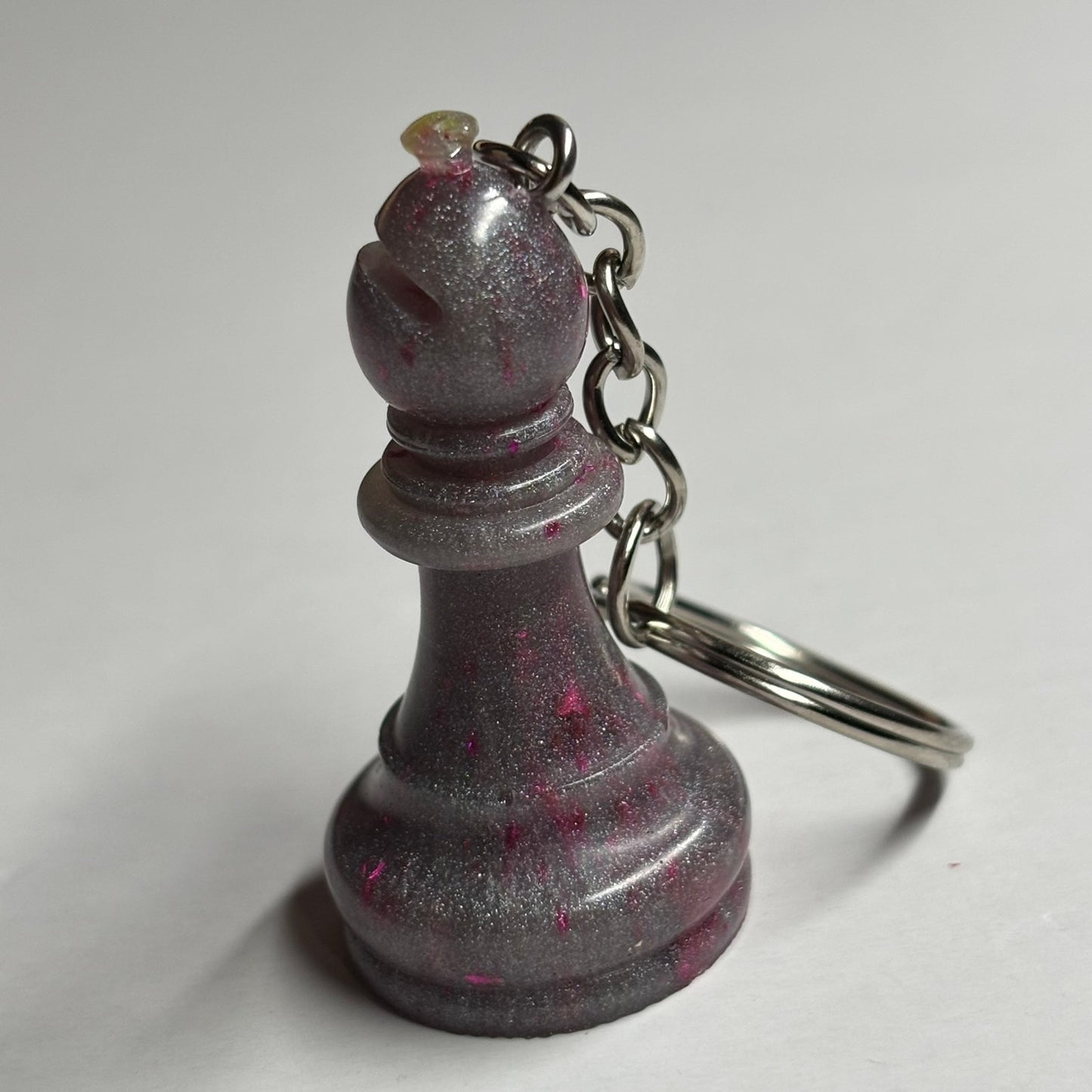 Purple Sparkle Bishop - Handmade Resin Keychain