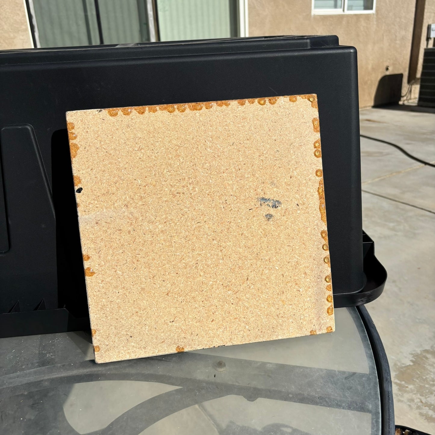 Golden Paper Plane - Resin Coated Chess Board