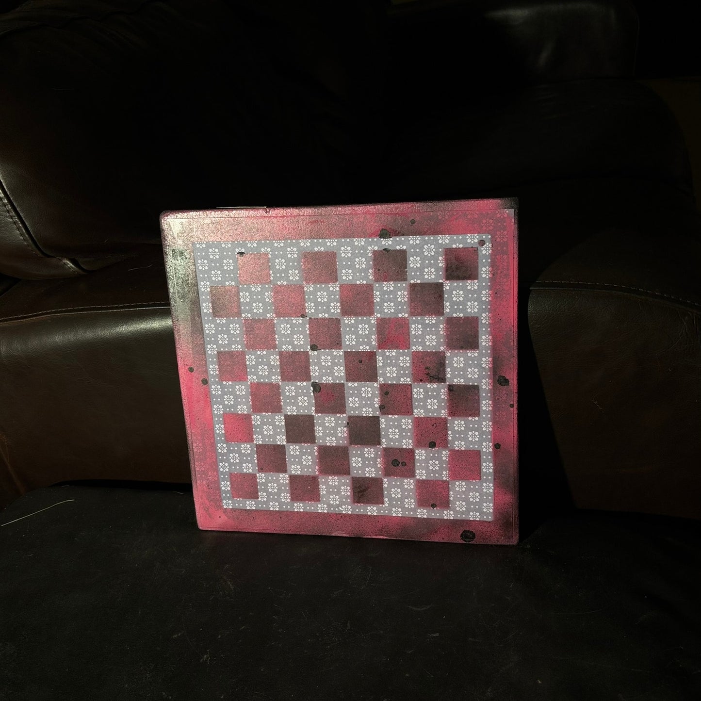 Vintage Purple/Pink - Scrapbook Chess Board
