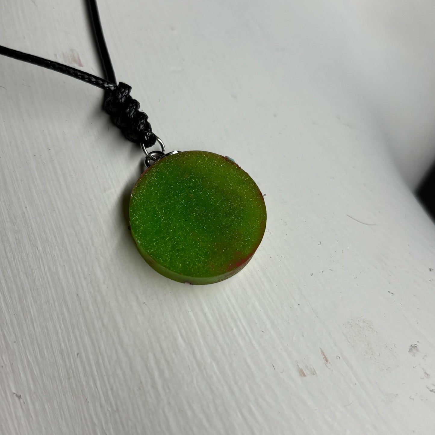 Green Christmas Knight - Handmade Resin Chess Necklace