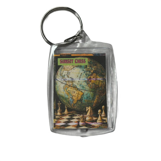The Globe - Chess  Photo Keychain
