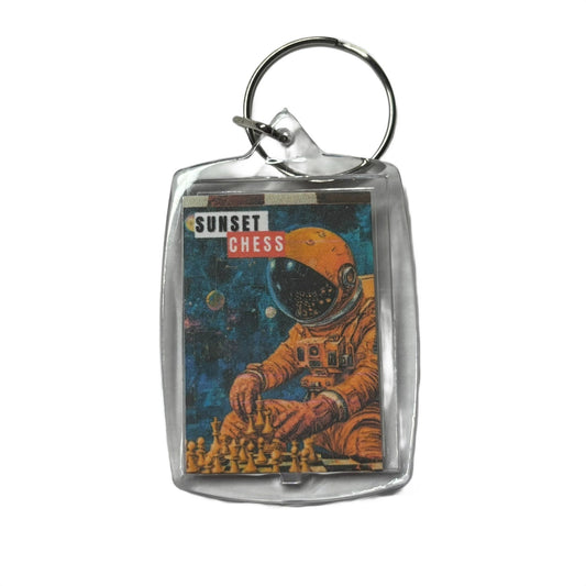 Orange Astronaut - Chess  Photo Keychain