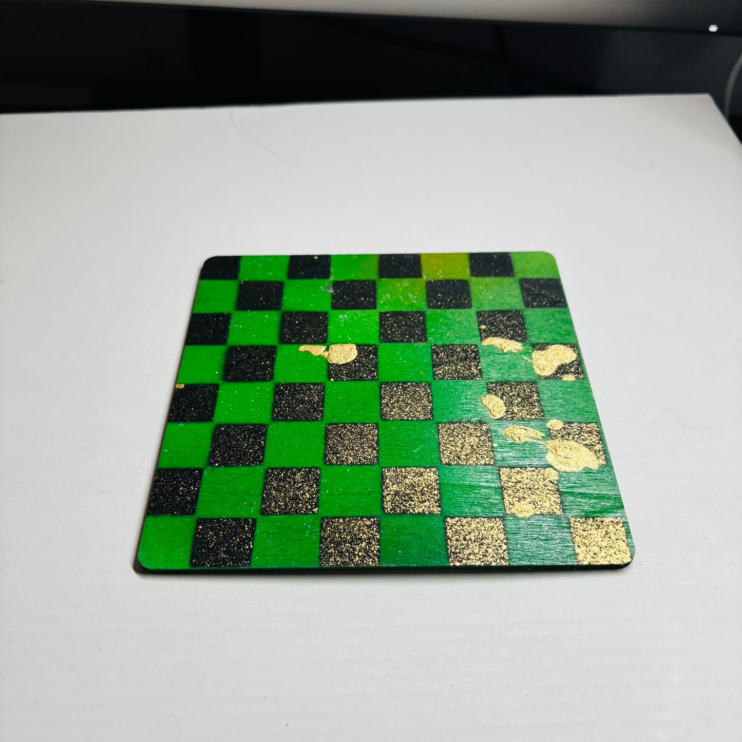 Green & Golden Black - Mini Chess Set