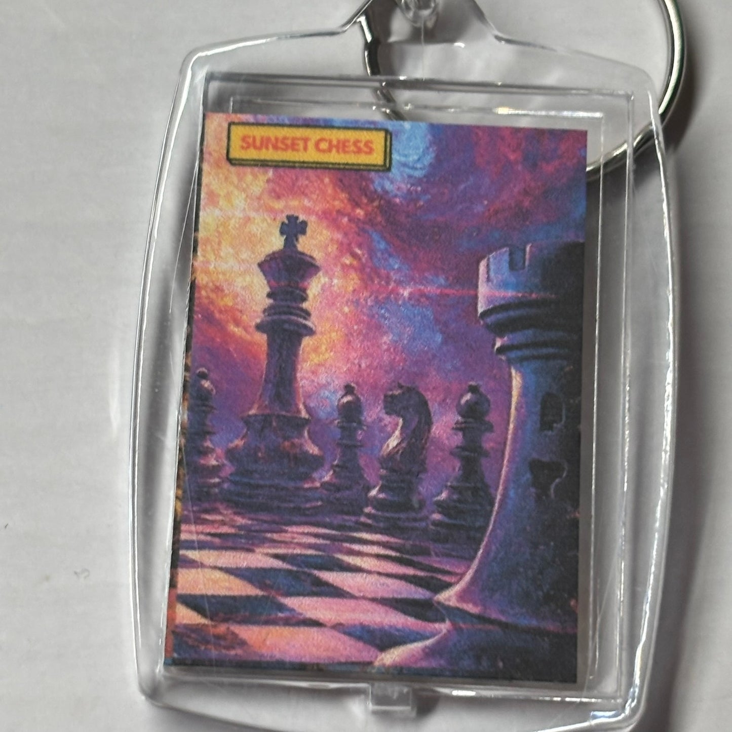 Purple Void - Chess  Photo Keychain