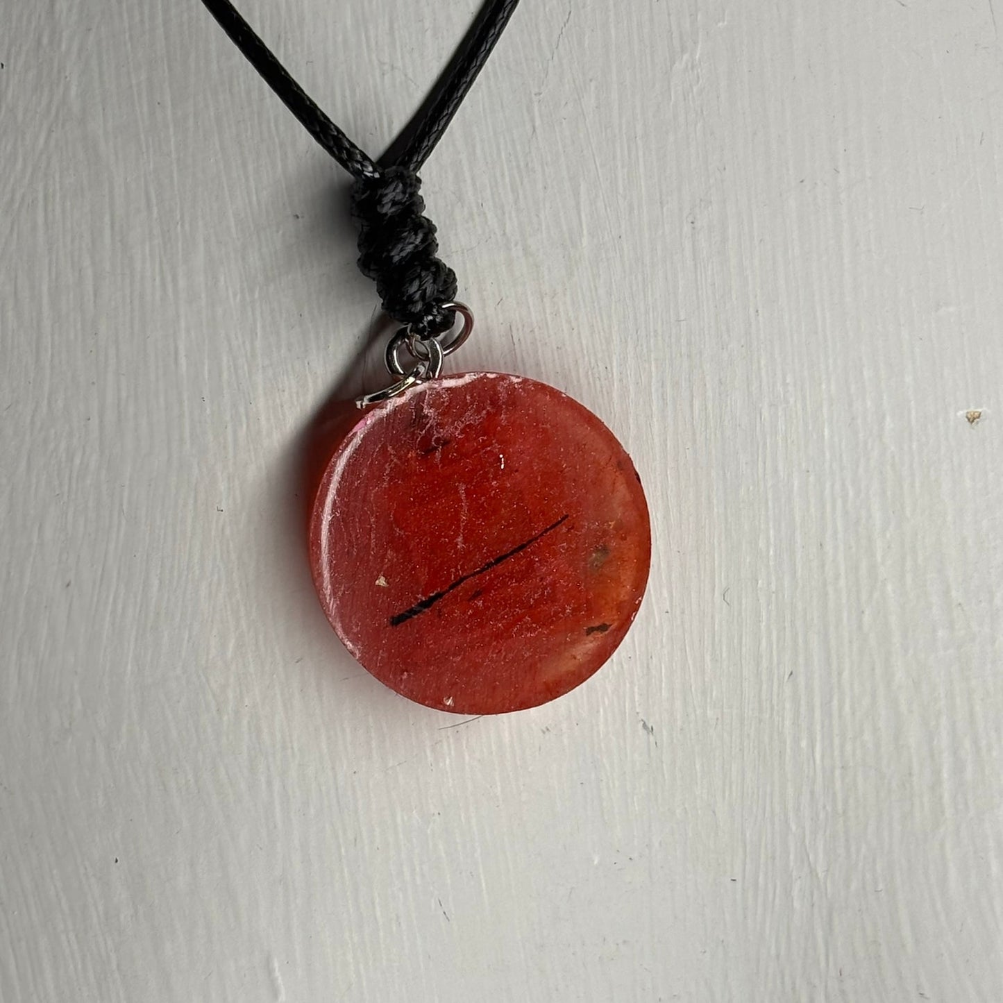 Pink Print Rook - Handmade Resin Chess Necklace