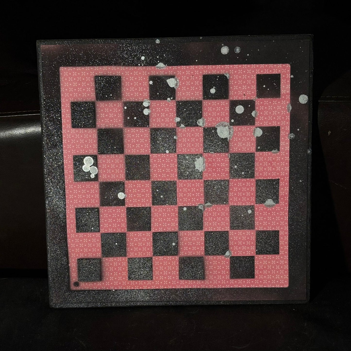 Vintage Black & Red - Scrapbook Chess Board