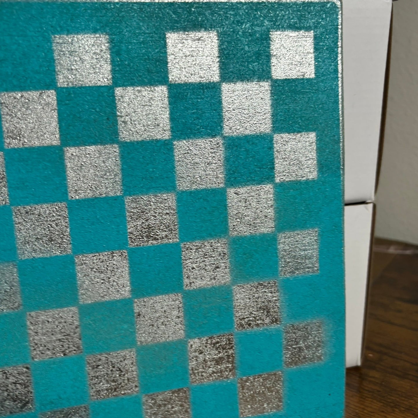 Chrome Blue - Painted Double Sided Chess Board