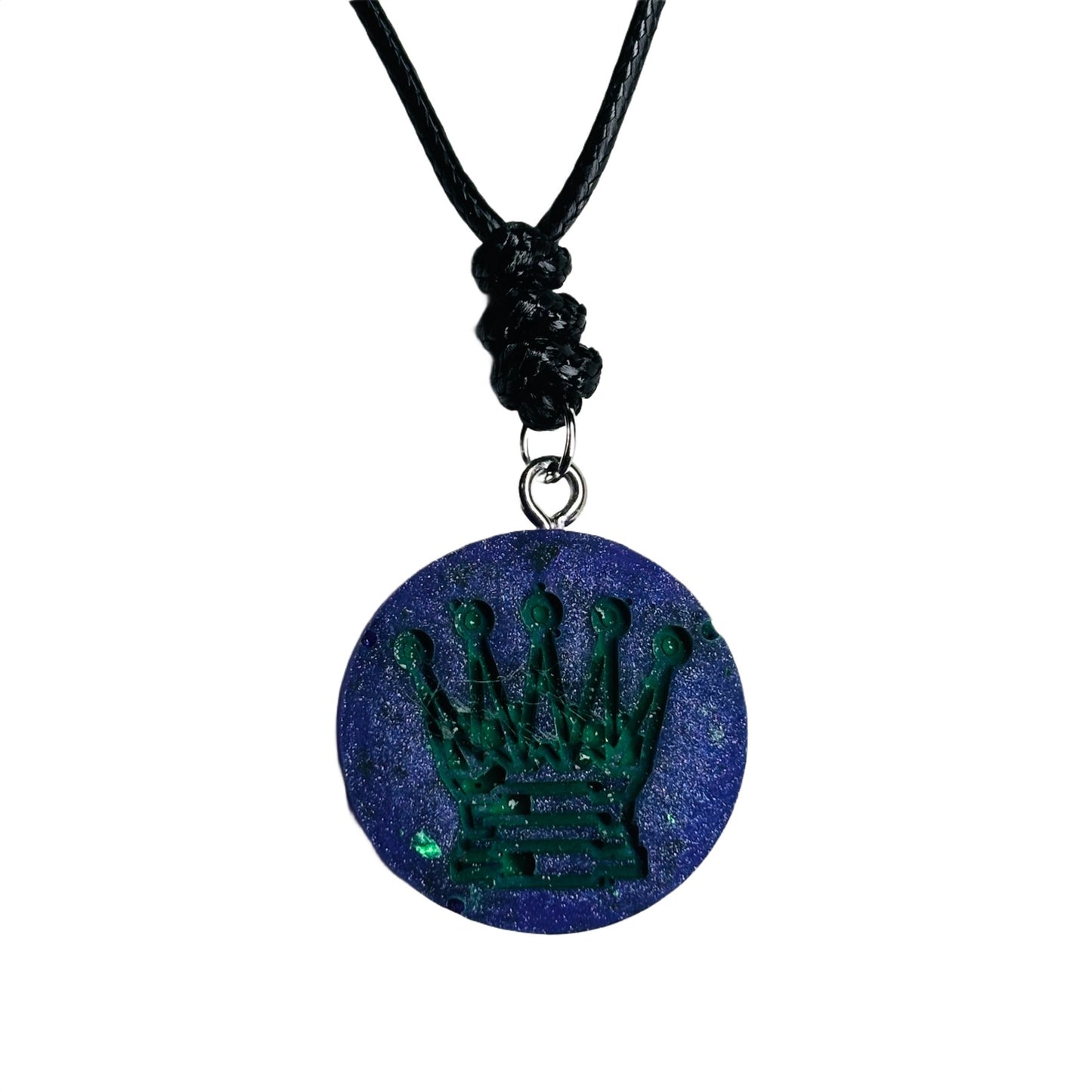 Purple Dark Queen - Handmade Resin Chess Necklace