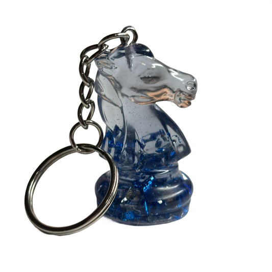 Clear Crystal Knight - Handmade Resin Keychain