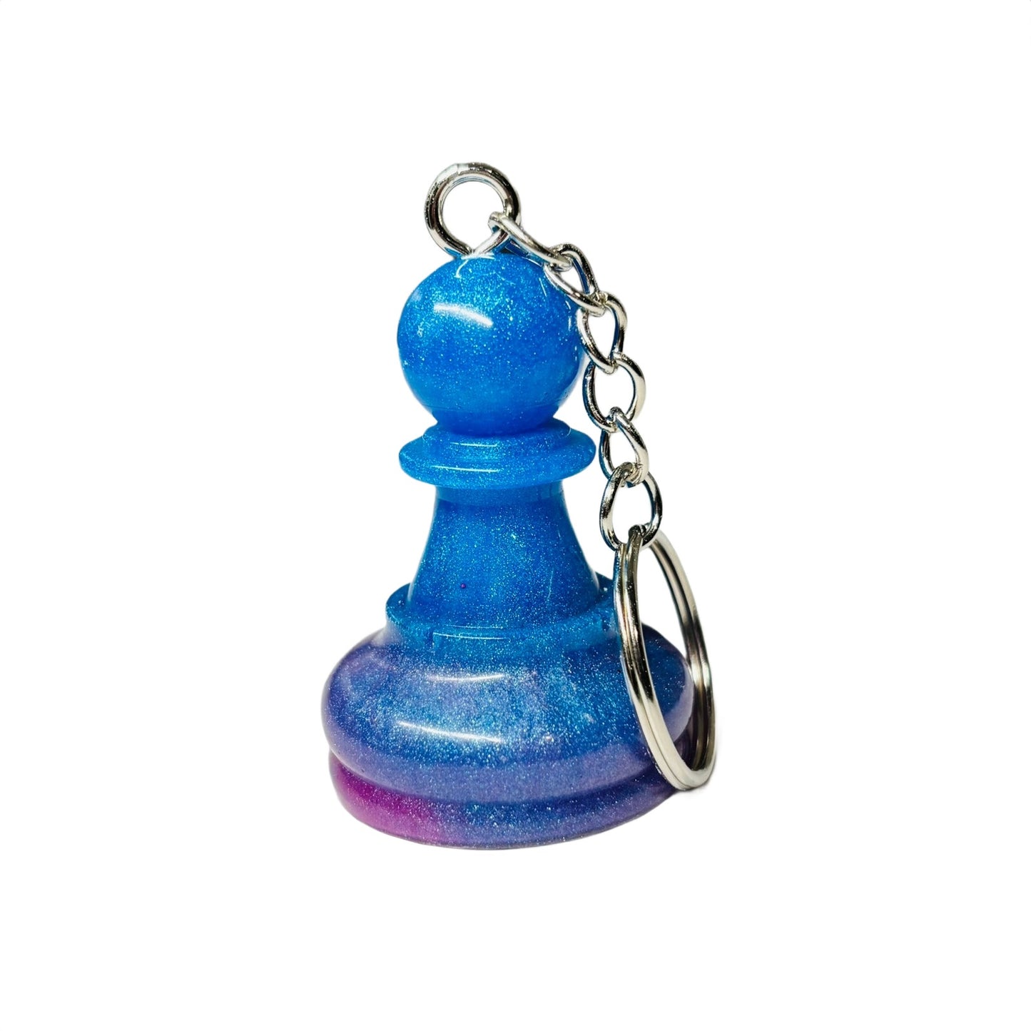 Pop Blue Pawn - Handmade Resin Keychain - Large Edition