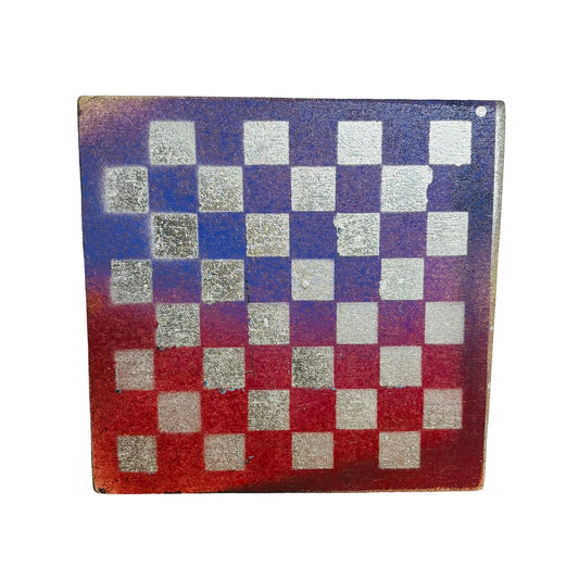 Red & Purple Chrome - Painted Double Sided Chess Board