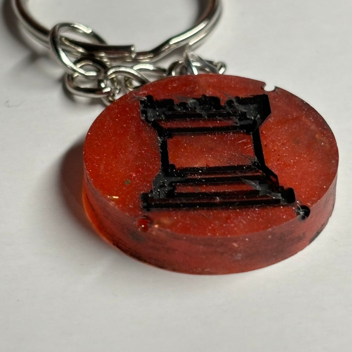 Dark Red Rook - Handmade Resin Keychain