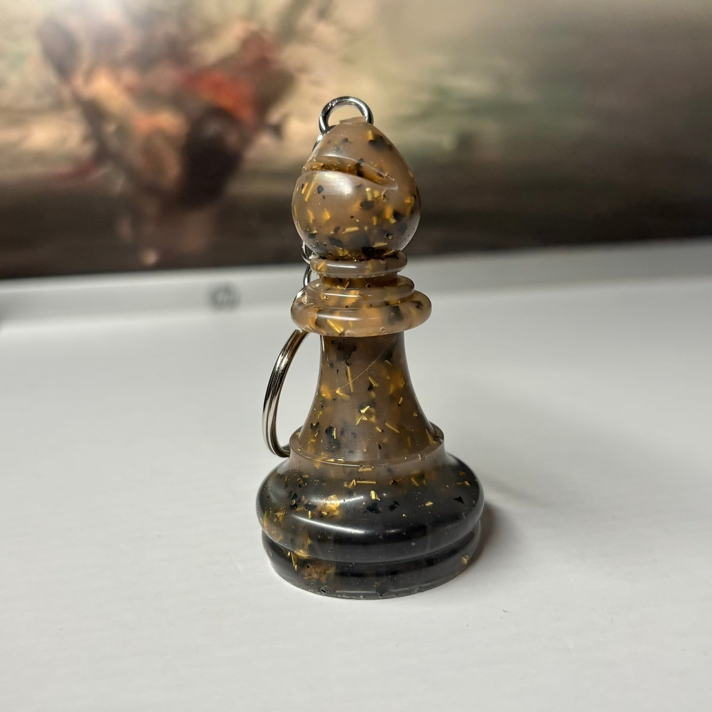 Supreme Brown Bishop - Handmade Resin Keychain - Large Edition
