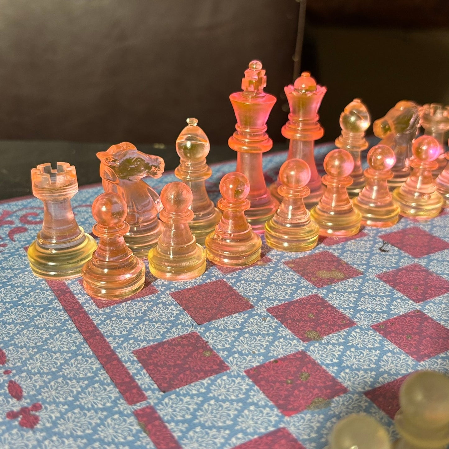 Velvet Supreme Blue - Scrapbook Chess Set