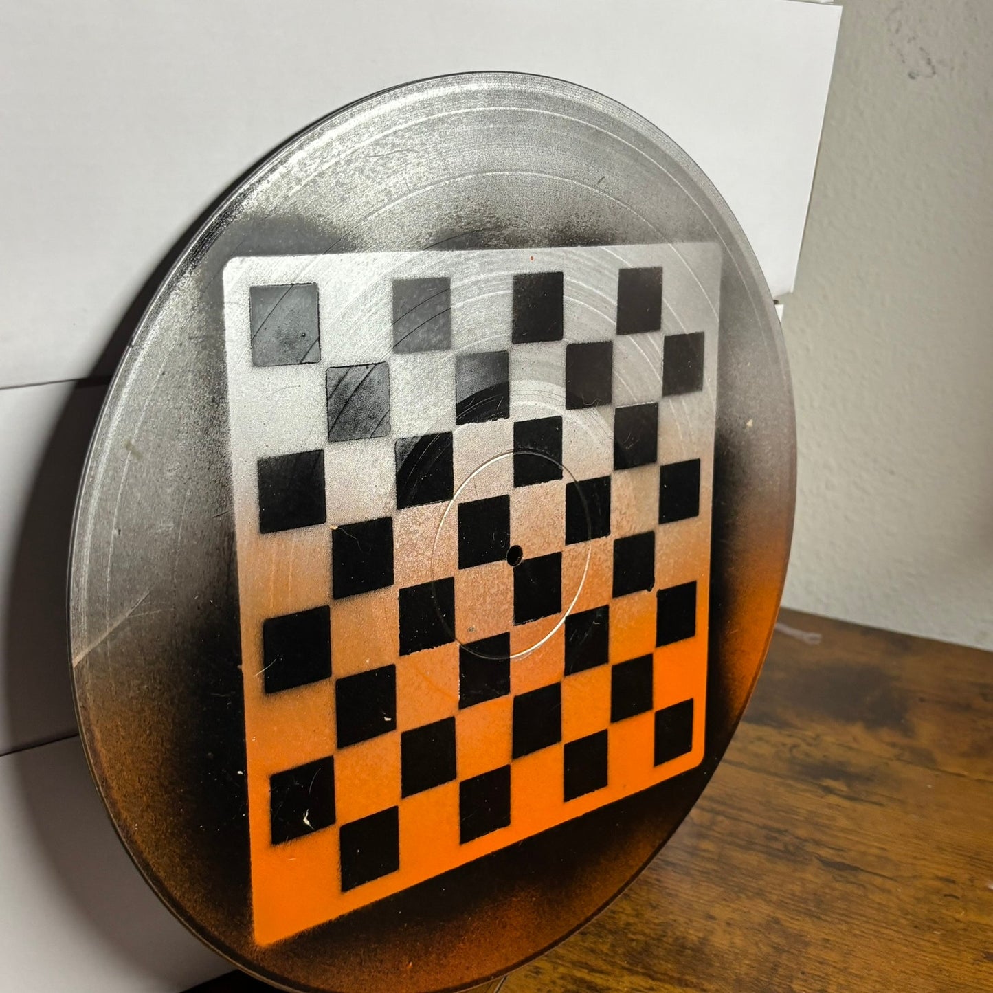 Orange Silver Blend - Vinyl Chess Board