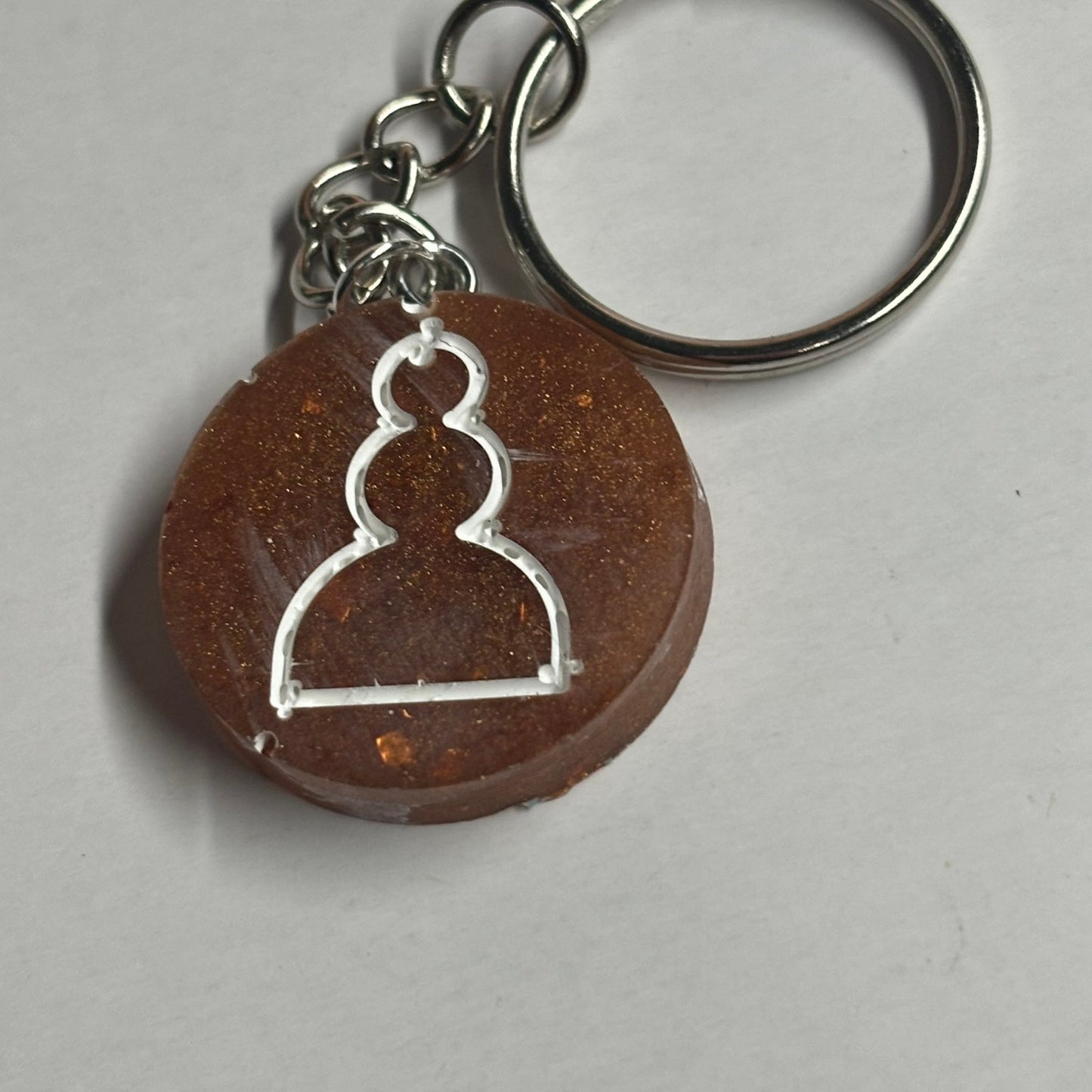 Dark Yellow Pawn - Handmade Resin Keychain
