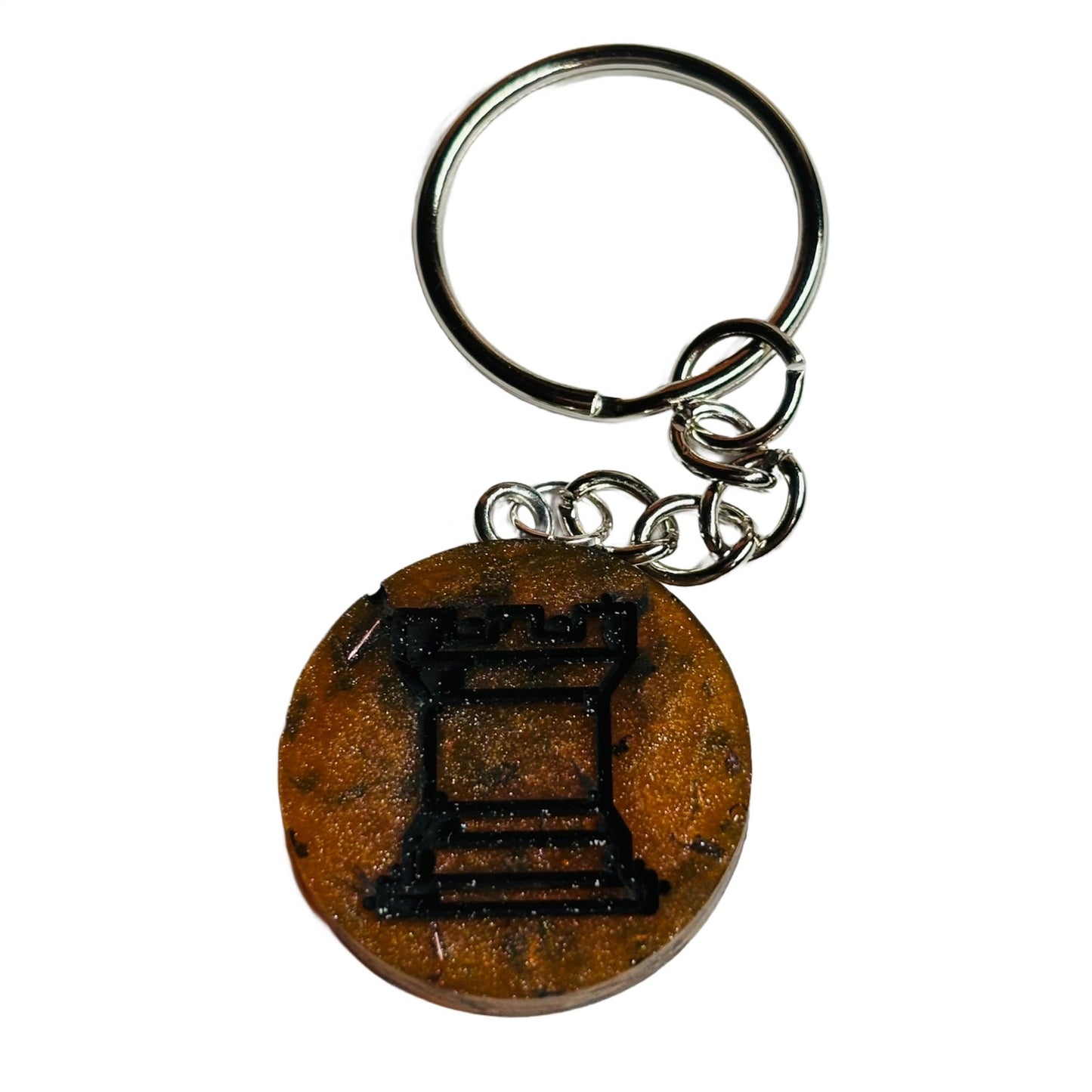 Rustic Rook - Handmade Resin Keychain