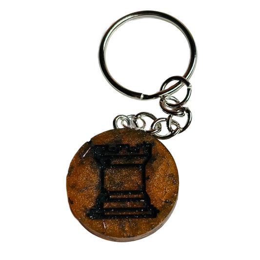 Rustic Rook - Handmade Resin Keychain