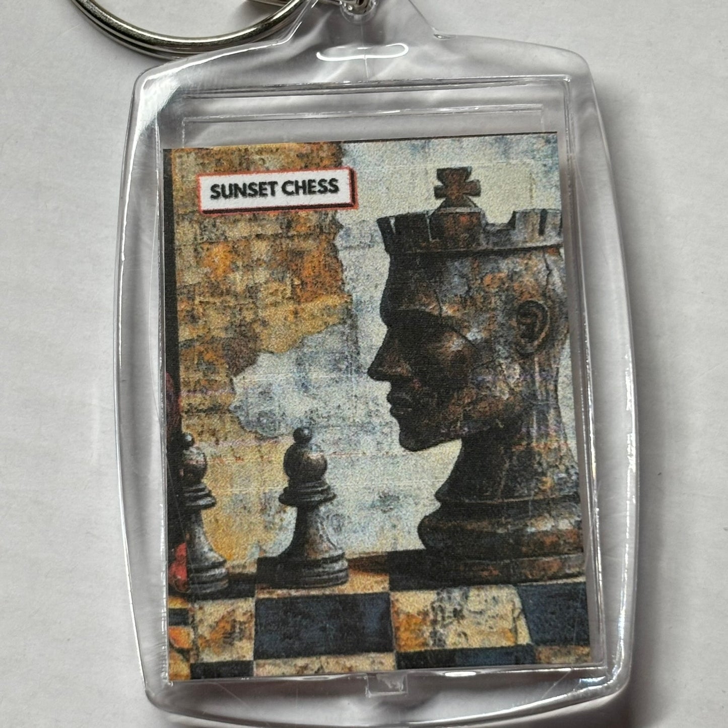 Stone Man - Chess  Photo Keychain
