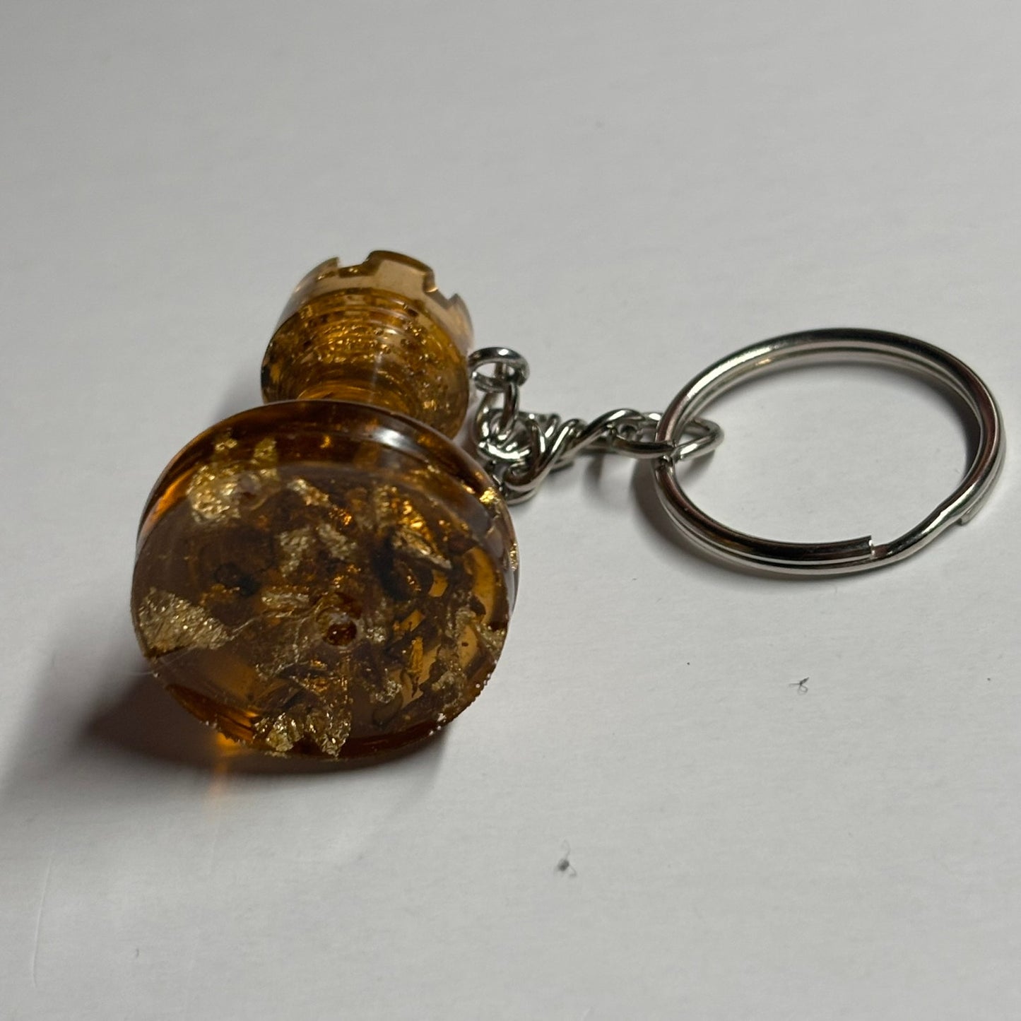 Amber Golden Rook - Handmade Resin Keychain